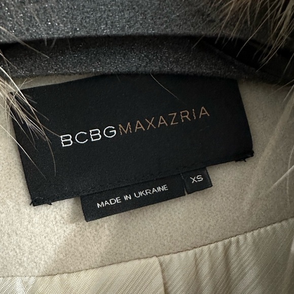BCBGMAXAZRIA Wool & Angora Blend Cream Coat - Picture 8 of 9